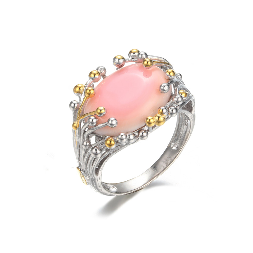 Guangzhou Perfect Ring Earring Pink Cochineal Sterling Silver Jewelry Set China Wholesale Price