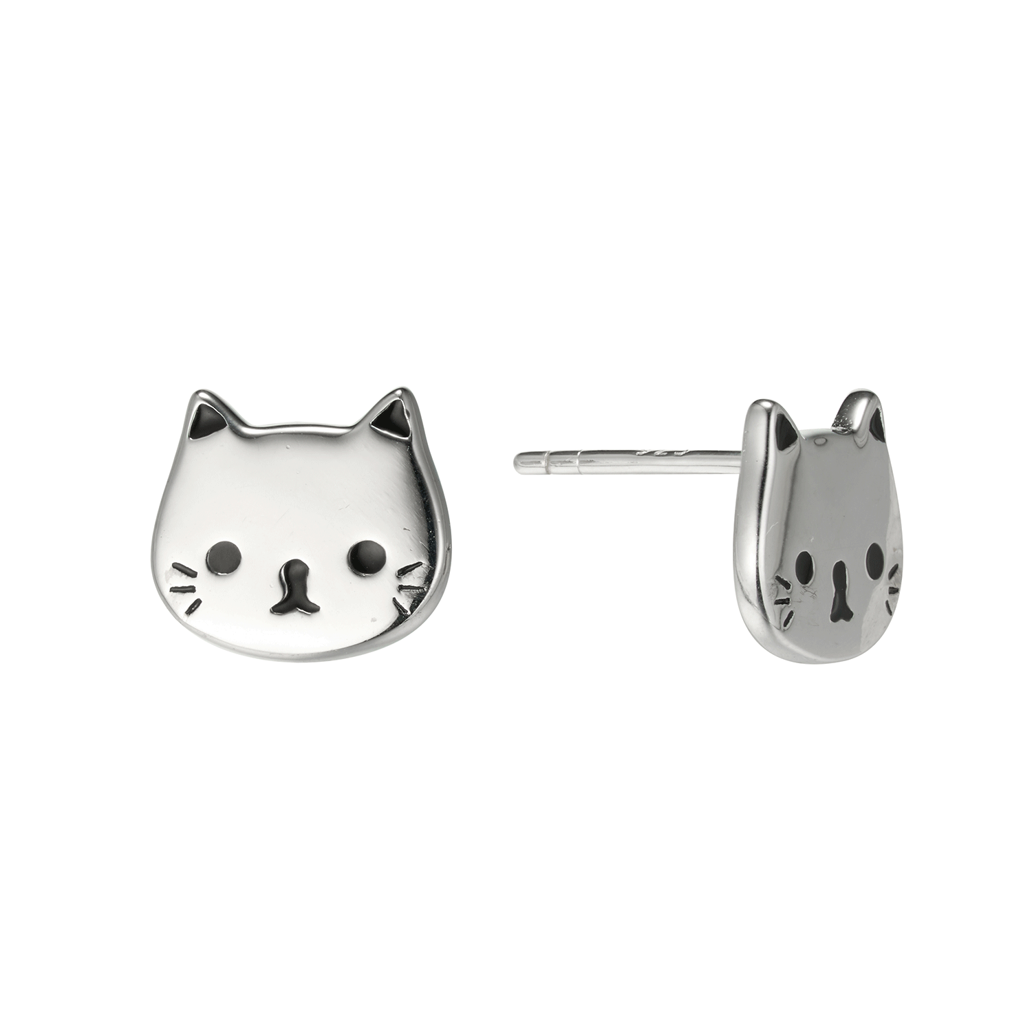 New Product Wholesale Cat Custom Design Stud Sliver Earrings For Girls With Professional Manufacturer