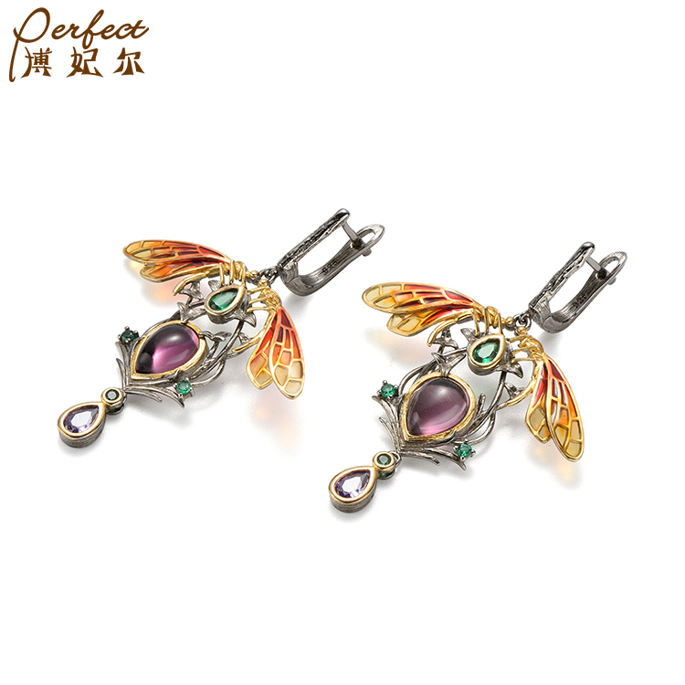 2023 New Fashion Hot Party Must Have real gold plated handmade 925 sterling silver luxury earrings