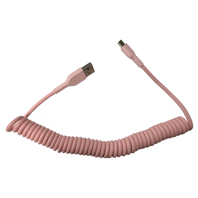 Small armor fast charging data cable Spring telephone cable