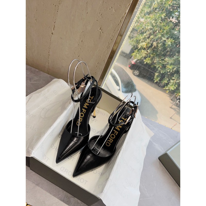 𝐓𝐎𝐌𝐅𝐎𝐑𝐃|𝟐𝟎𝟐𝟑𝐒𝐒/𝐧𝐞𝐰 Dolce & Ga women's jeweled buckle jacquard raglan heels