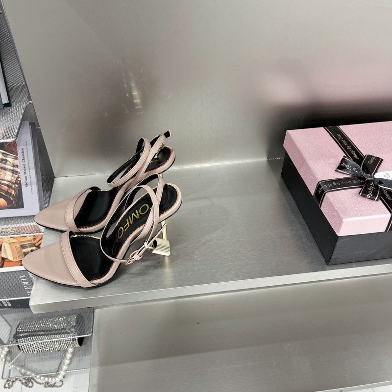 πππππππ
ππππ/ππ π§ππ° TF Tom Ford Gold Heel Padlock Sandals
