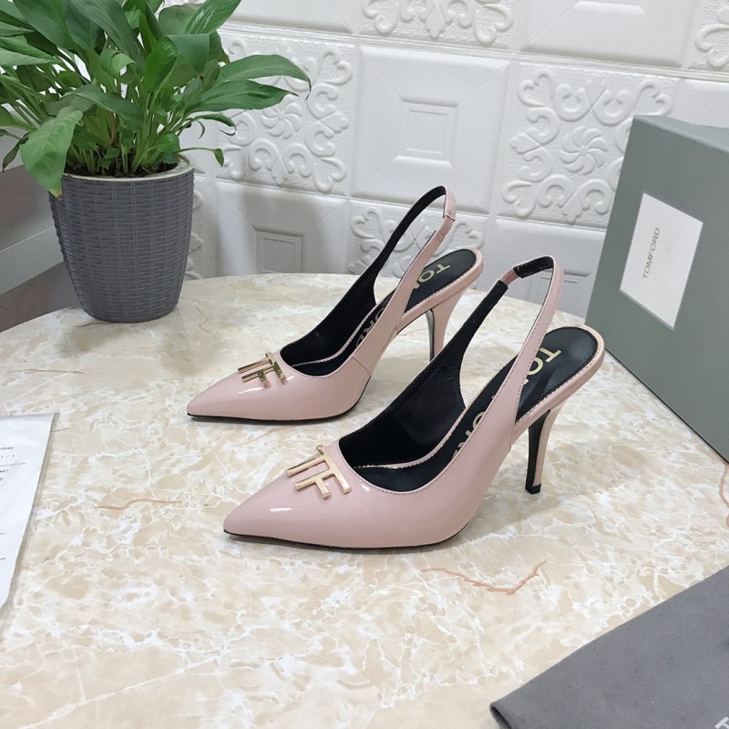 𝐓𝐎𝐌𝐅𝐎𝐑𝐃|𝟐𝟎𝟐𝟑𝐒𝐒/𝐧𝐞𝐰 TOM high heeled bag toe sandals Original black leather outsole