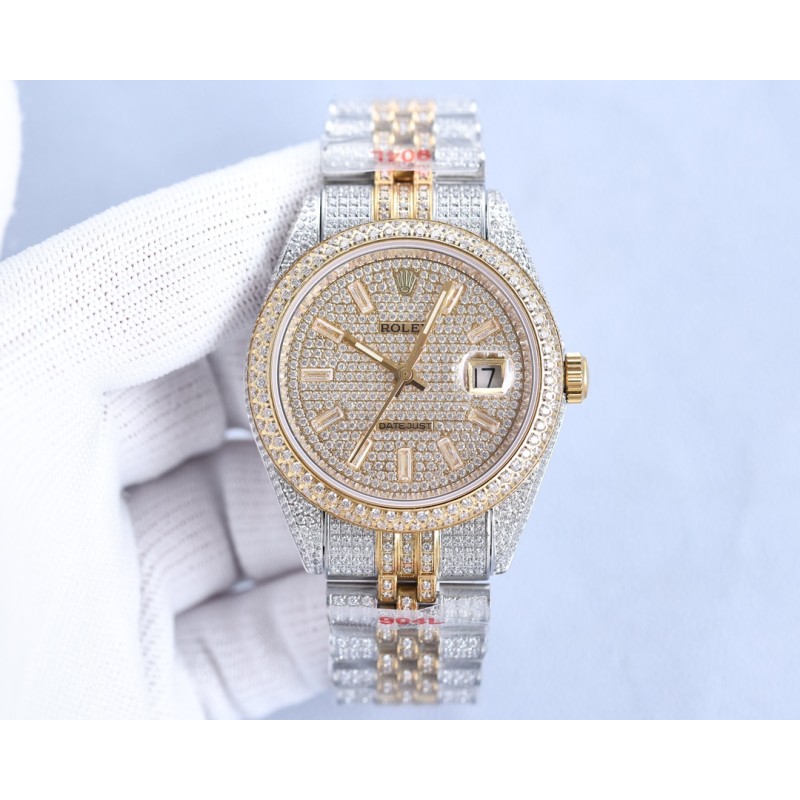 Rolex full diamond local luxury version 18k nanotechnology