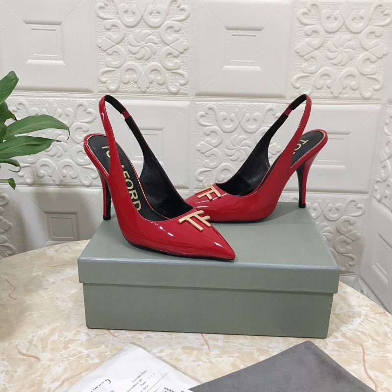 𝐓𝐎𝐌𝐅𝐎𝐑𝐃|𝟐𝟎𝟐𝟑𝐒𝐒/𝐧𝐞𝐰 TOM high heeled bag toe sandals Original black leather outsole