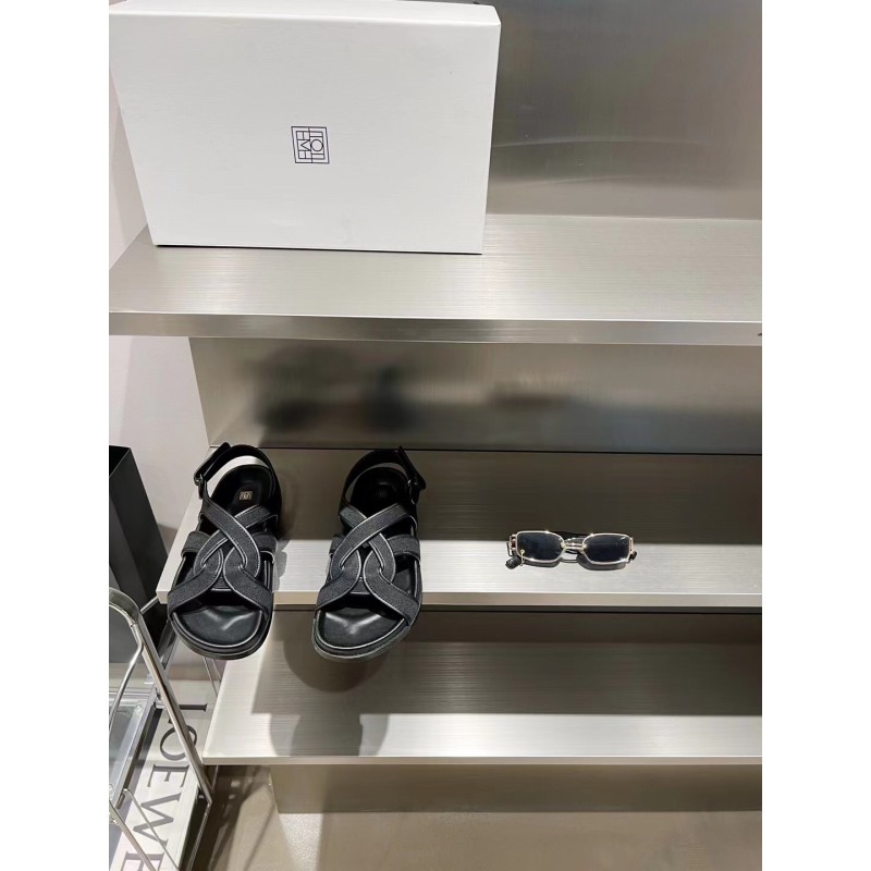 Toteme | 𝟐𝟎𝟐𝟏/𝐒𝐒 𝐧𝐞𝐰 Minimalist style toteme 2022/aw retro Roman sandals