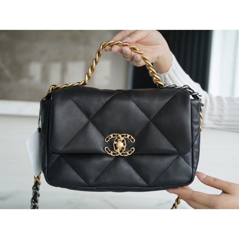 𝗖𝗛𝗔𝗡𝗘𝗟 ❶❾ 𝗕𝗔𝗚 Original Sheepskin Series ❥ Genuine Leather ❥ Small ❥ Classic Black