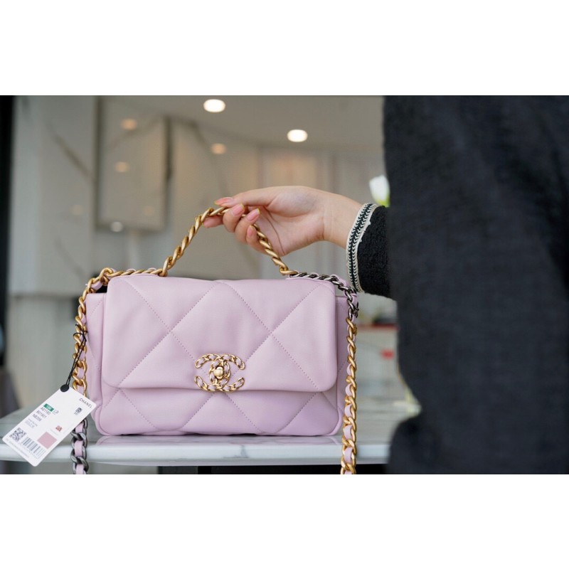 𝗖𝗛𝗔𝗡𝗘𝗟 ❶❾ 𝗕𝗔𝗚 Original lambskin series ❥ Genuine leather ❥ Small ❥ New color light pink for spring/summer 2021