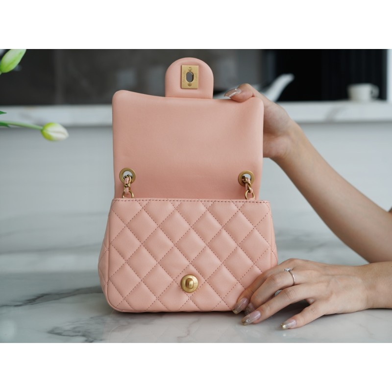 πππππ‘πβ¦ Metal Ball Fatty Fang Genuine Leather Coral Pink