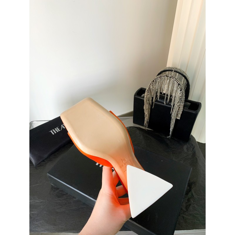 THE ATTICO | 𝟐𝟎𝟐𝟏/𝐒𝐒 𝐧𝐞𝐰 The attico triangle heel sandals lined with sheepskin leather genuine leather outsole