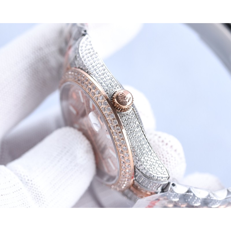 Rolex full diamond local luxury version 18k nanotechnology