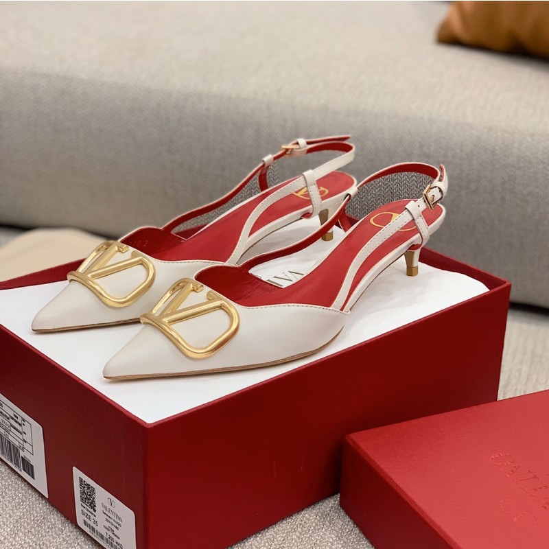 【Valentino】Valentino highest version of kitten heel sandals custom original top calfskin