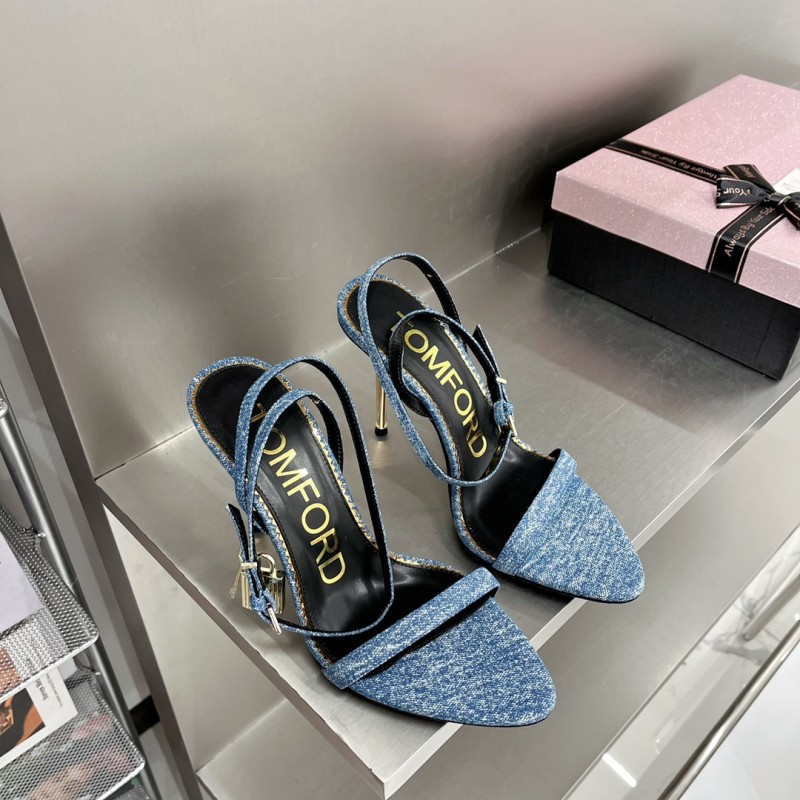 πππππππ
ππππ/ππ π§ππ° TF Tom Ford Gold Heel Padlock Sandals