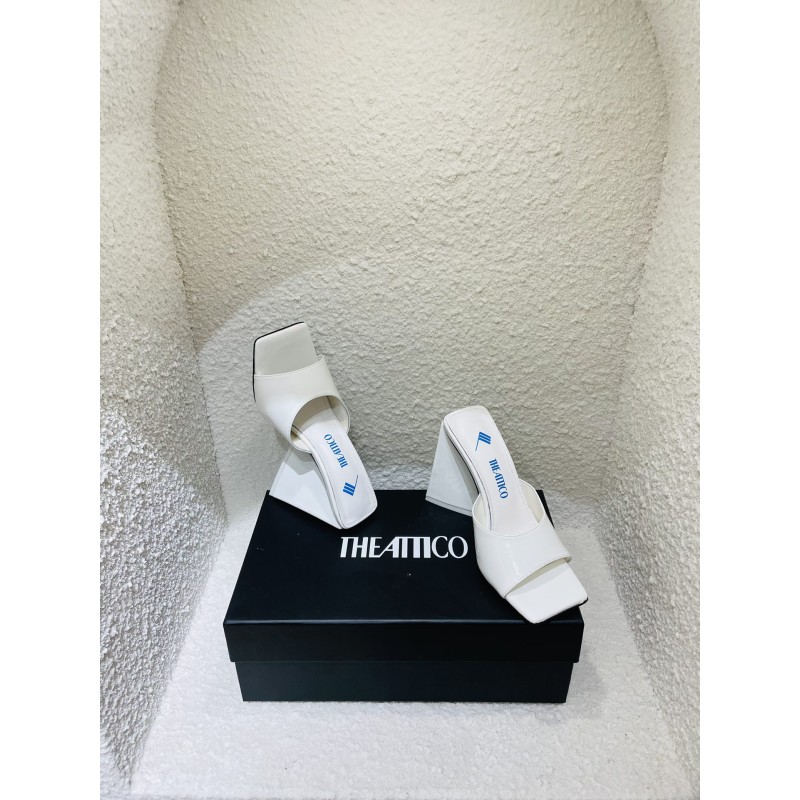 THE ATTICO | 𝟐𝟎𝟐𝟏/𝐒𝐒 𝐧𝐞𝐰 The attico triangle heel sandals lined with sheepskin leather genuine leather outsole