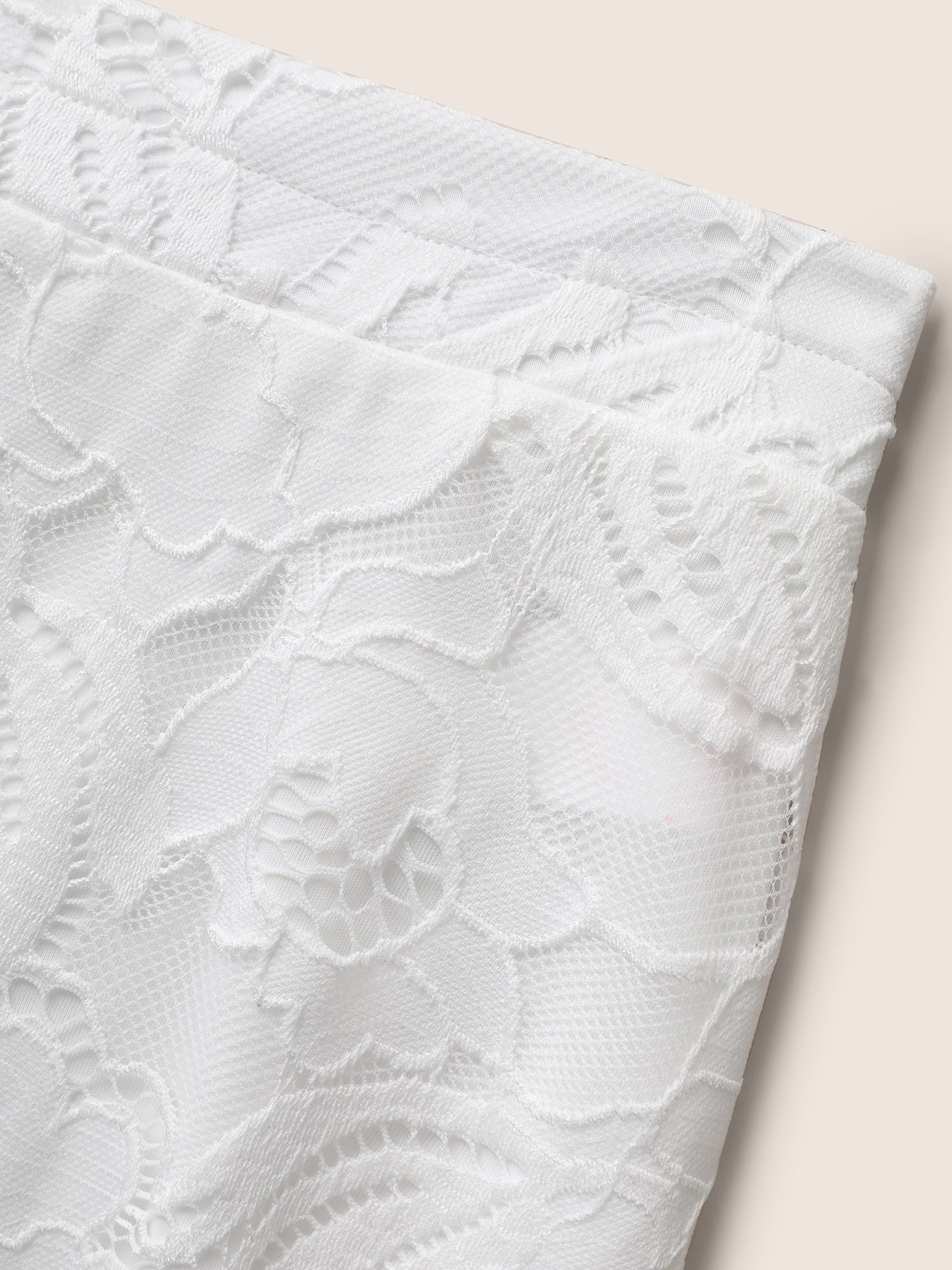 Crochet Lace Mesh Wide Leg Pants