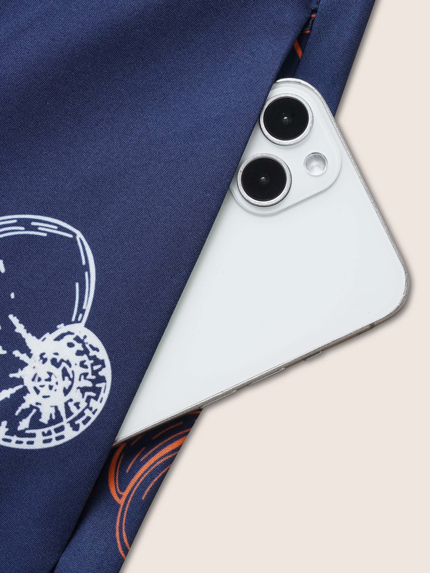 Marine Elements Twist Front Elastic Waist Dress