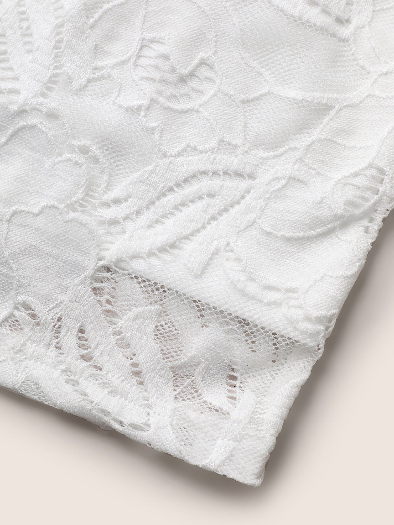 Crochet Lace Mesh Wide Leg Pants