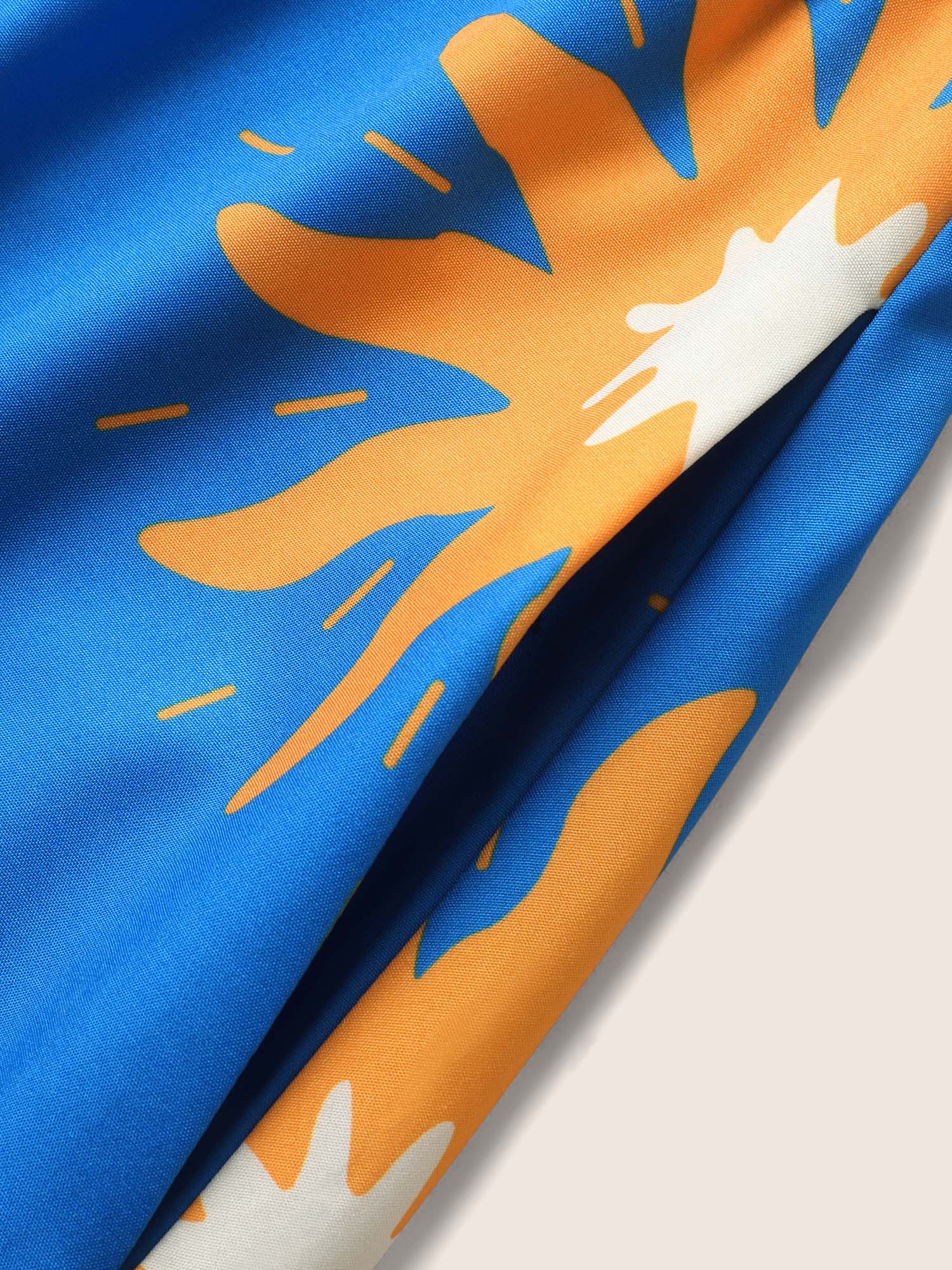 Sun Print Lantern Sleeve Maxi Dress