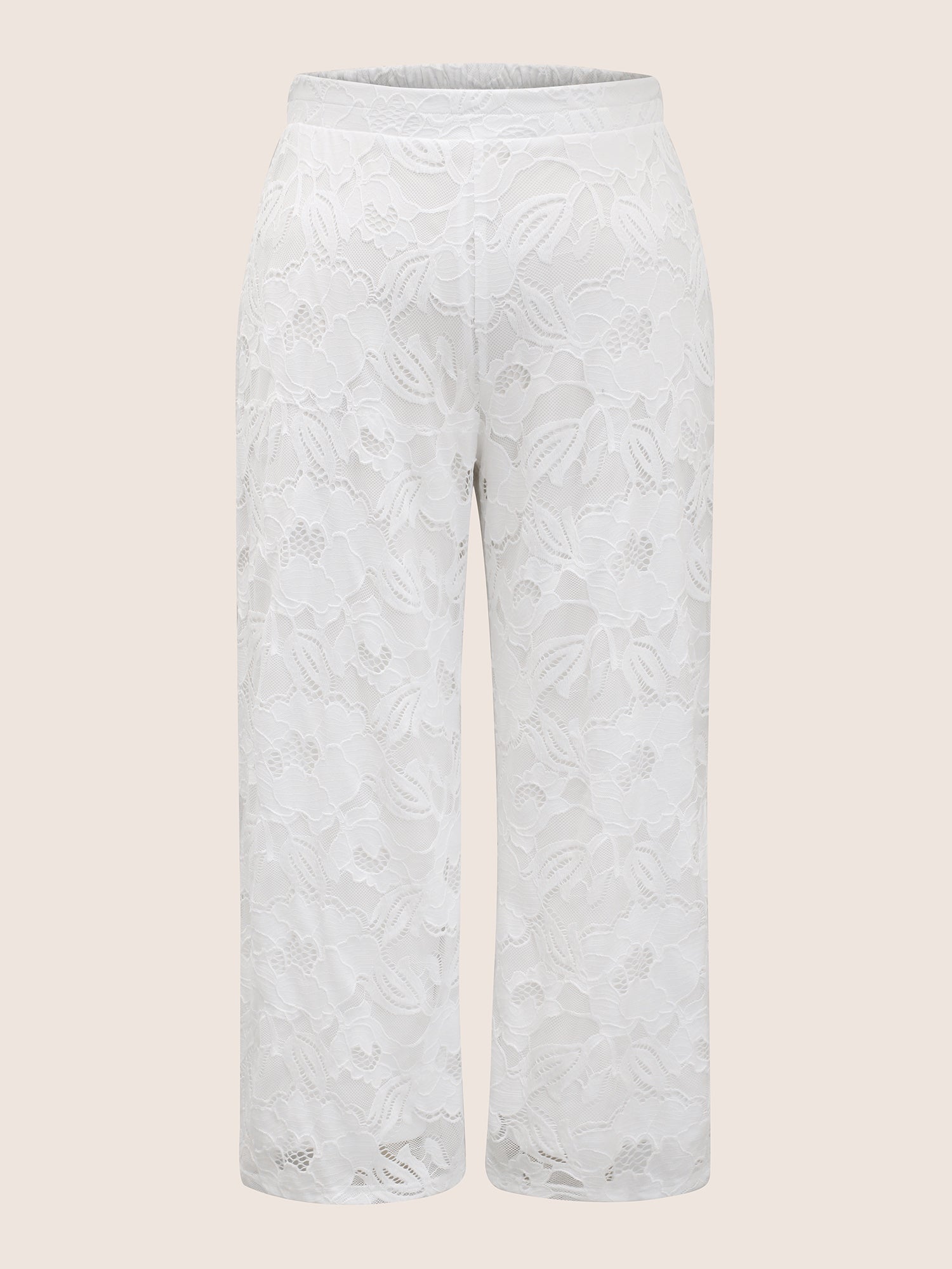 Crochet Lace Mesh Wide Leg Pants