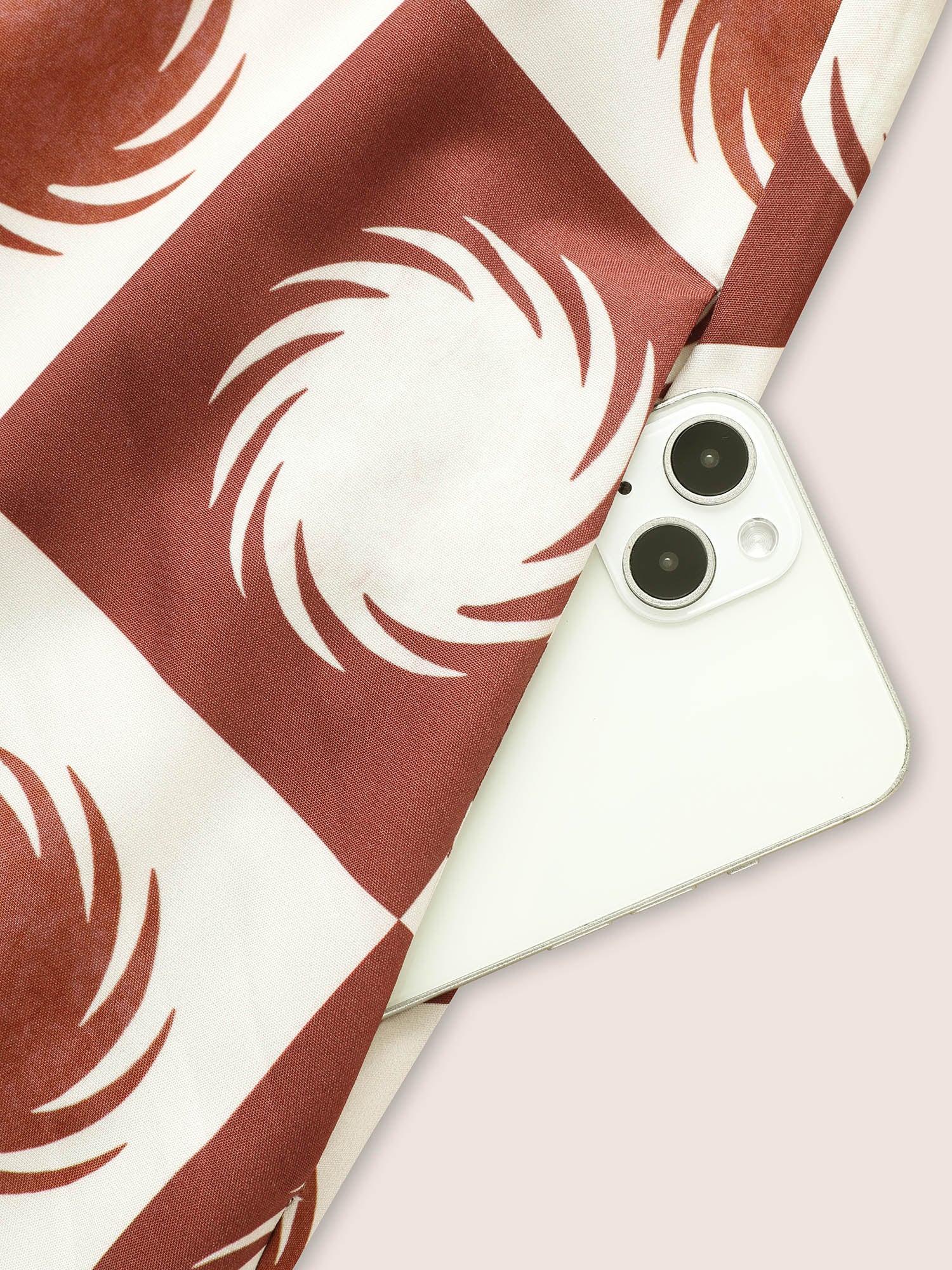 Sun Print Overlap Collar Elastic Waist Dress