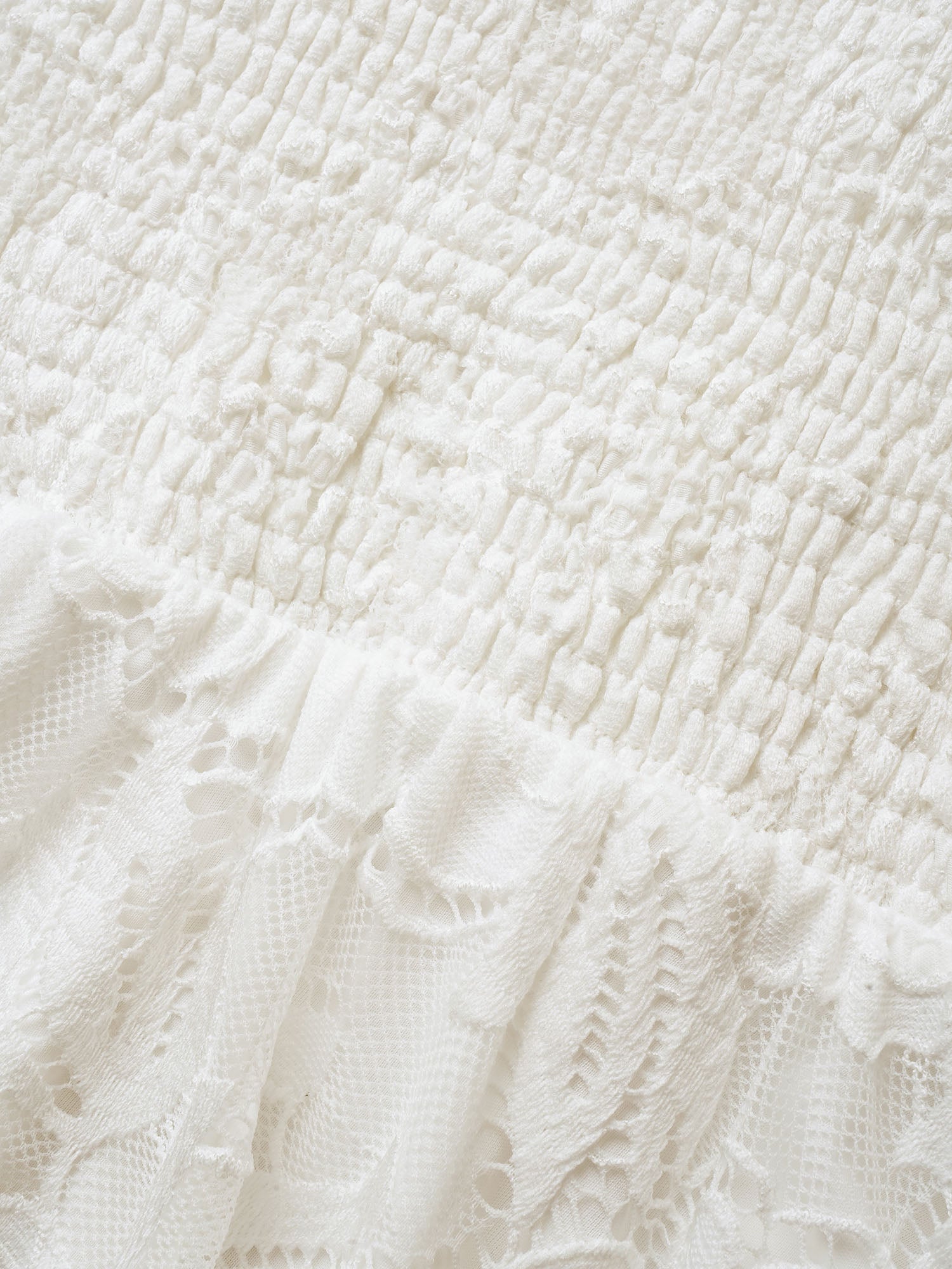 Square Neck Floral Lace Panel T-shirt