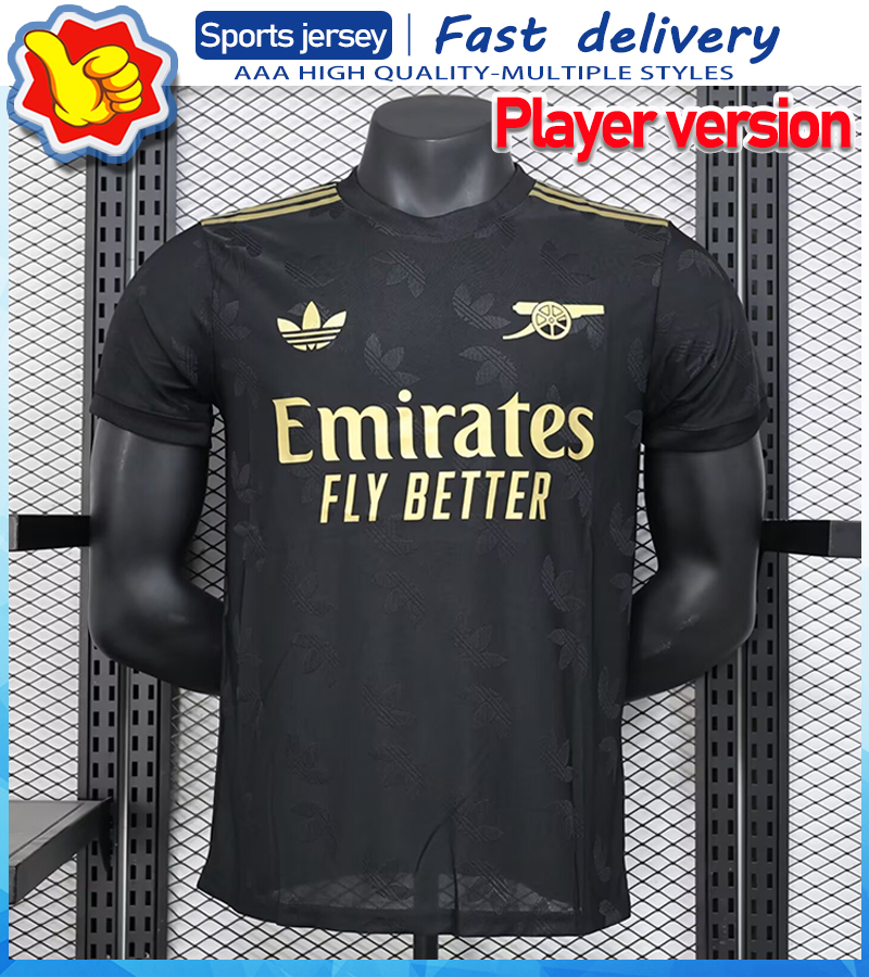 2XL Player version Arsenal FC 2024 25 Special Edition black Soccer Jerseys Customizable