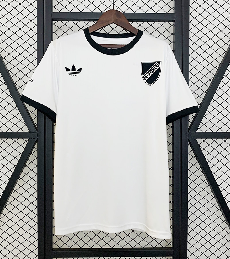 2XL Fan version 2025 2026 Colo Colo 100th Anniversary White Soccer Jersey