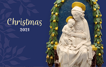 Christmas 2021 Sheetlet of 100 Stamps - Madonna and Child rectangular plaque