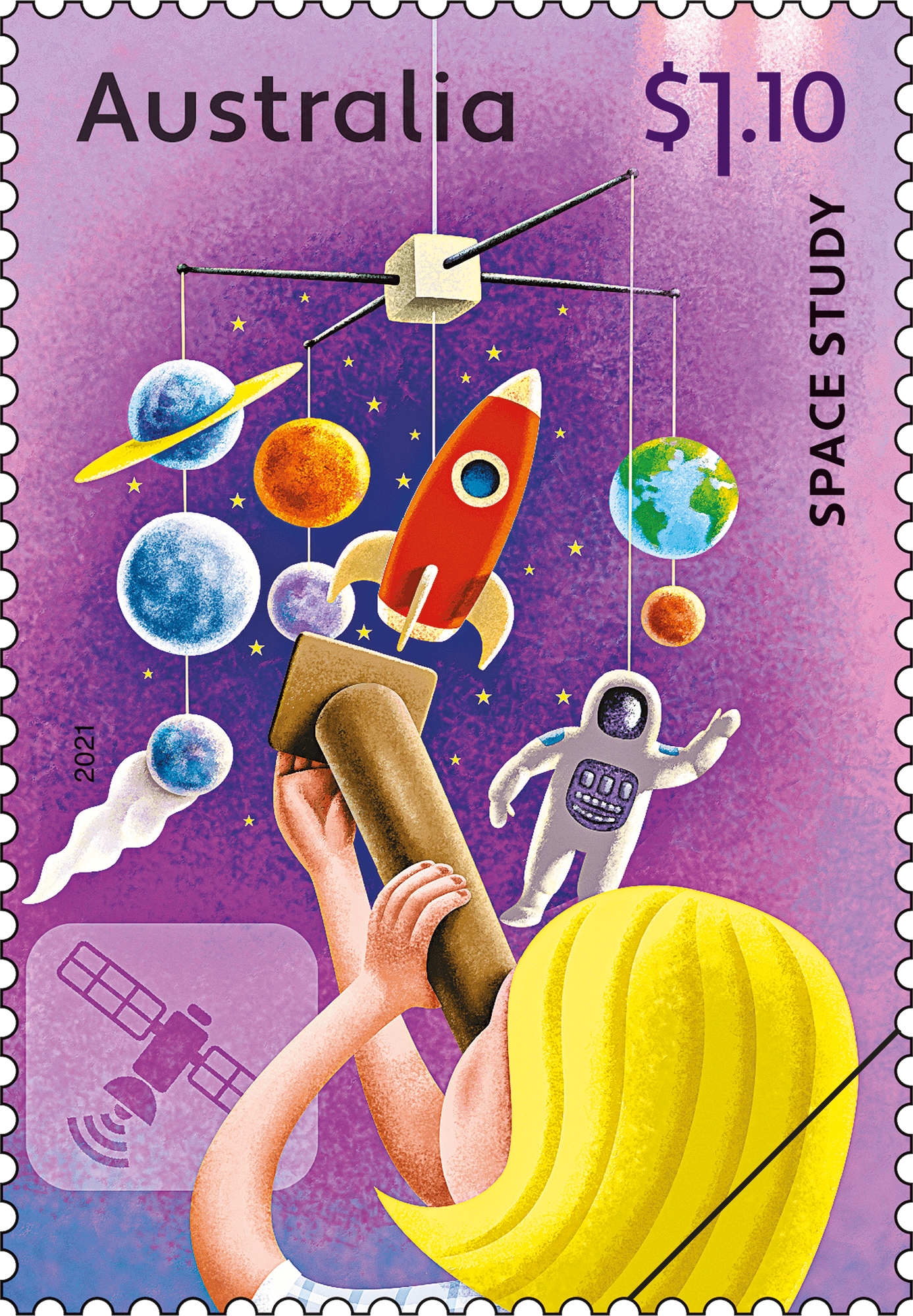 Set of Full STEAM Ahead Gummed Stamps - Booklet 100x $1.10 Stamps