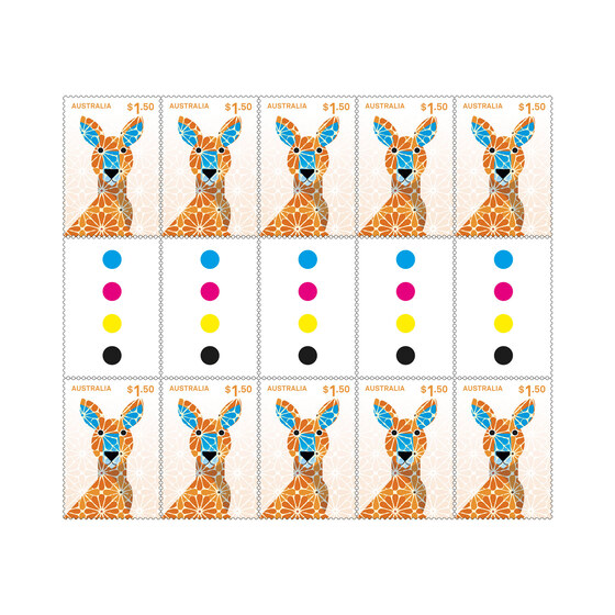 Special Occasions 2024 Gutter Strip of 100 x $1.50 Stamps (Kangaroo)