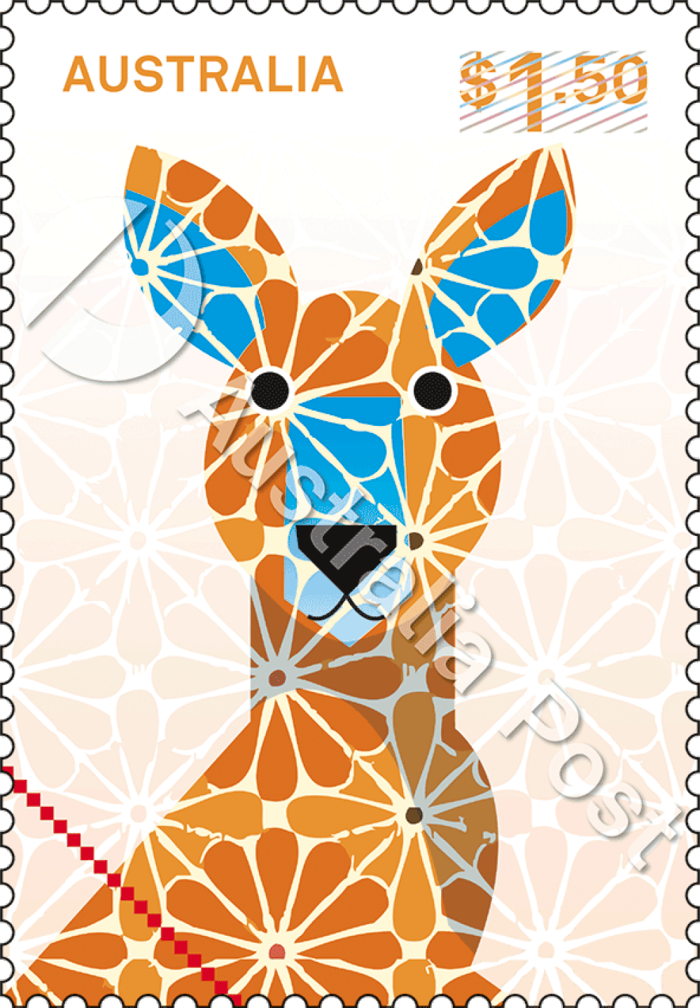 Special Occasions 2024 Gutter Strip of 100 x $1.50 Stamps (Kangaroo)