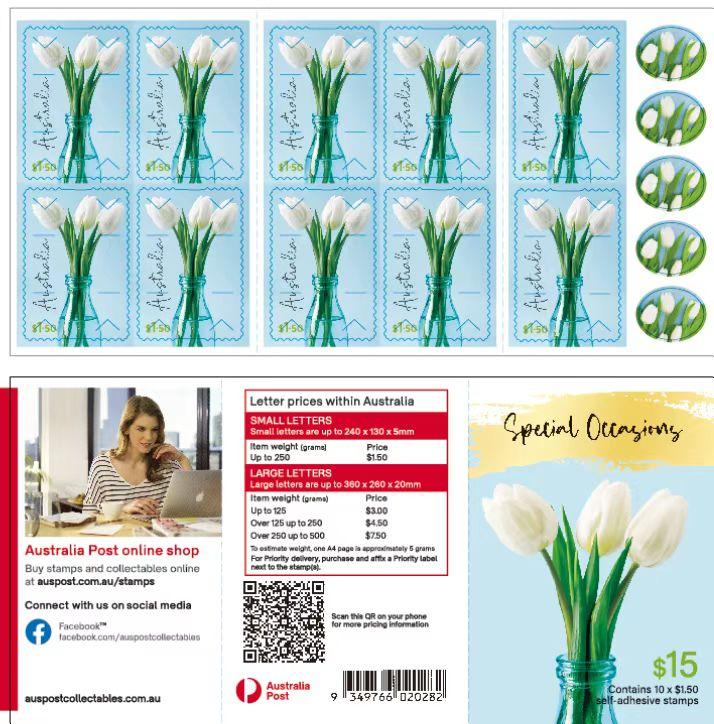 Special Occasions 2024 - Tulips - Booklet 100x $1.50 Stamps