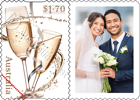 Champagne flutes - Booklet of 100x $1.70 Stamps