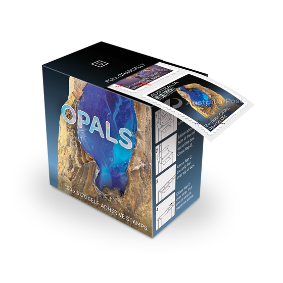 5 Roll of 500x $1.70 Stamps - Boulder Opal from Opalton, Queensland