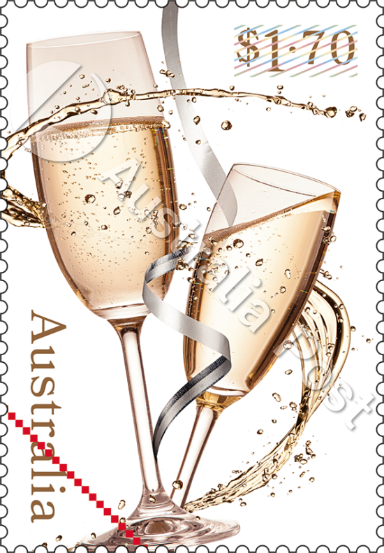 Champagne flutes - Booklet of 100x $1.70 Stamps