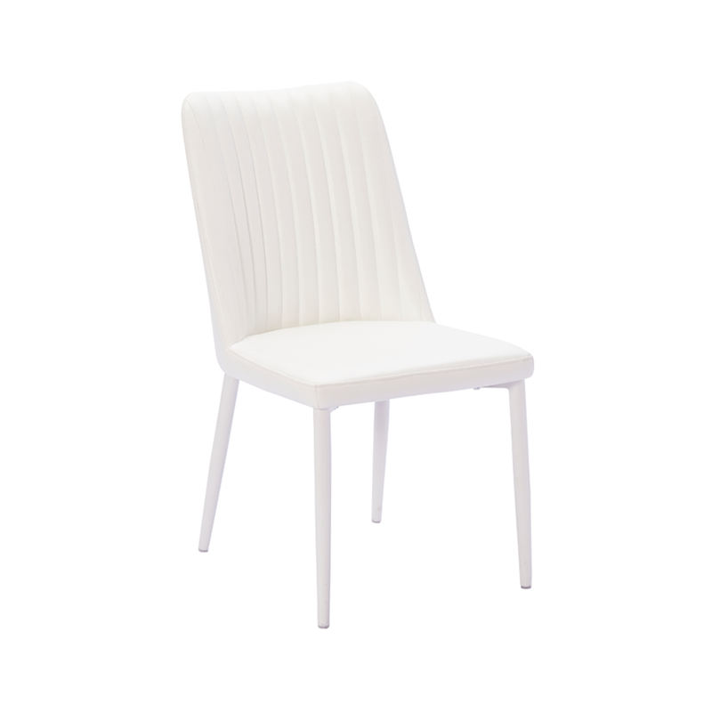 White dining chair/ PVC leather dining chair