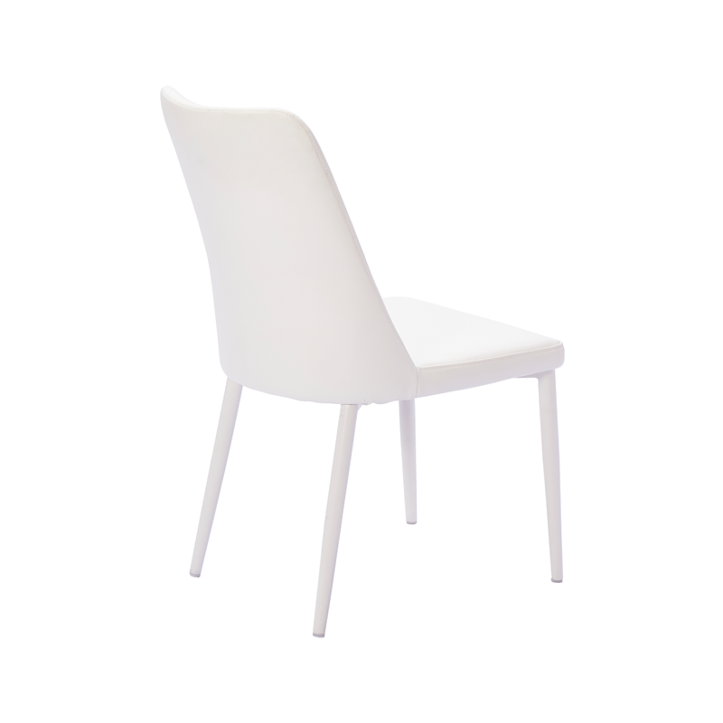 White dining chair/ PVC leather dining chair