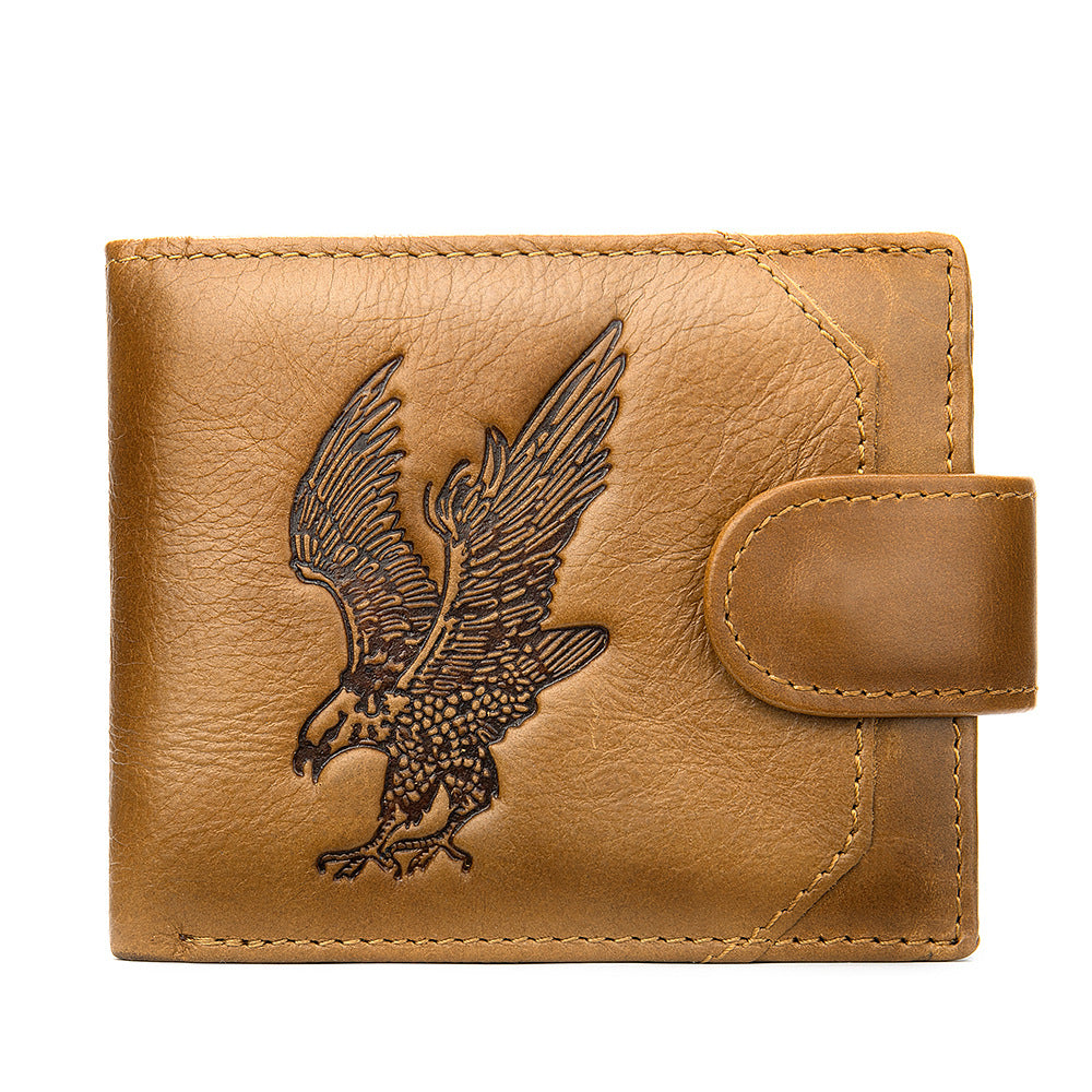 Short Multifunctional Multi-Card Head Layer Cowhide Men's Coin Purse