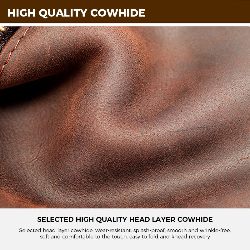 Head Layer Cowhide Hundred Casual Crossbody Bag