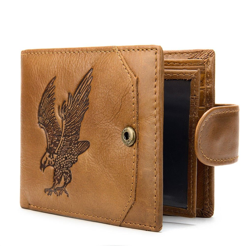 Short Multifunctional Multi-Card Head Layer Cowhide Men's Coin Purse