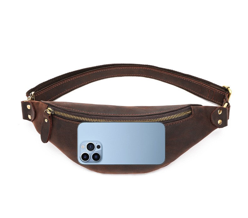 Head Layer Cowhide Hundred Casual Crossbody Bag