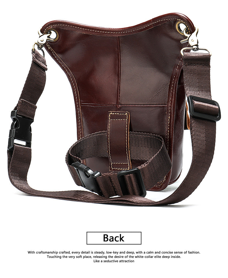 Cowboy Leather Outdoor Sports Motorcycle Riding Waist Bag