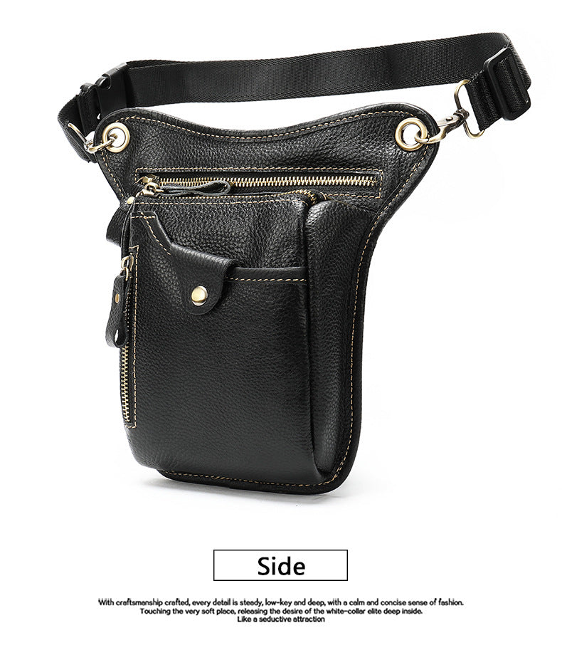 Cowboy Leather Outdoor Sports Motorcycle Riding Waist Bag