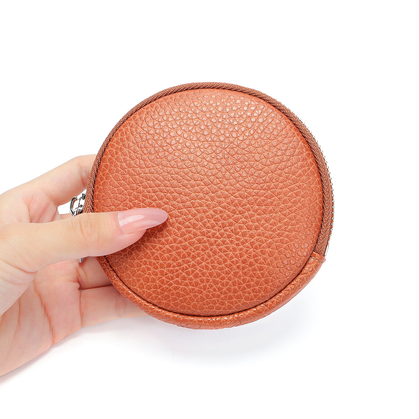 Genuine Leather Clutch Zipper Small Wallet Key Holder Coin Coin Bag Mini Storage Bag