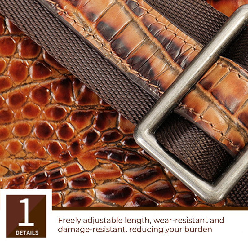 2023 New Crocodile Genuine Cowhide Leather Tote Travel Bag