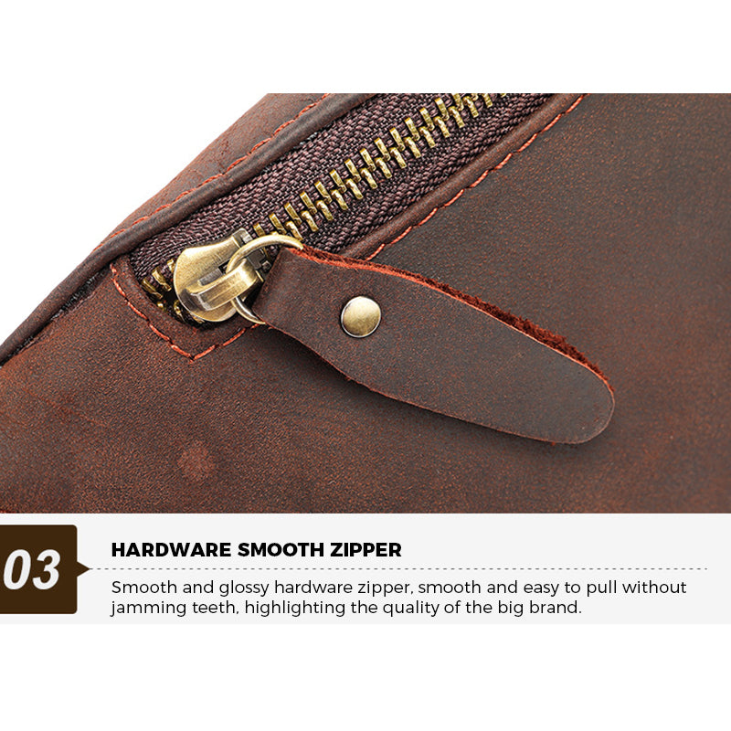 Head Layer Cowhide Hundred Casual Crossbody Bag