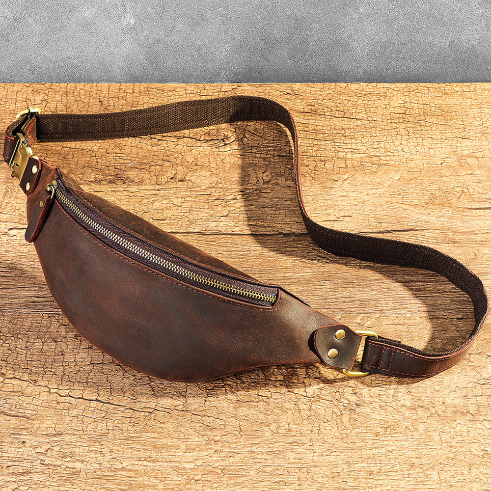 Head Layer Cowhide Hundred Casual Crossbody Bag