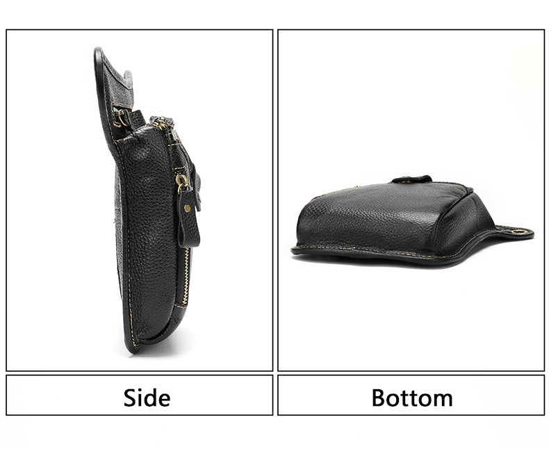 Cowboy Leather Outdoor Sports Motorcycle Riding Waist Bag