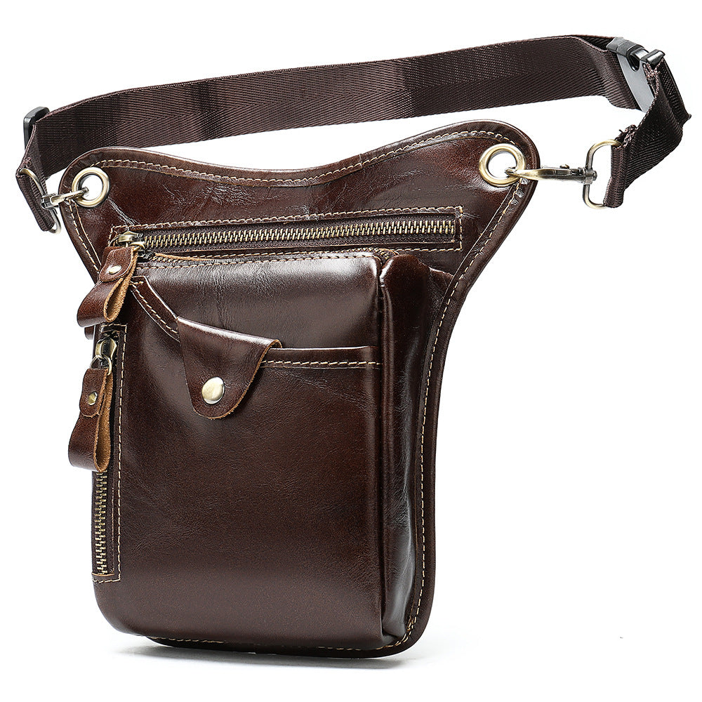 Cowboy Leather Outdoor Sports Motorcycle Riding Waist Bag