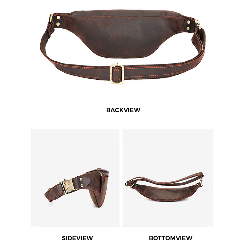 Head Layer Cowhide Hundred Casual Crossbody Bag